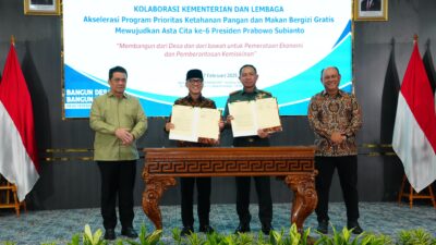 Panglima TNI Teken MoU Dengan Kemendes dan Badan Gizi Nasional