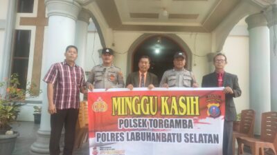 Minggu Kasih di Gereja HKBP Cikampak , Polres Labusel Pererat Hubungan Dengan Masyarakat