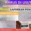 Honorarium Rohaniwan Rp 9,6 Miliar Dipertanyakan, BAKORNAS Laporkan Pemkot Depok ke Polda Metro Jaya